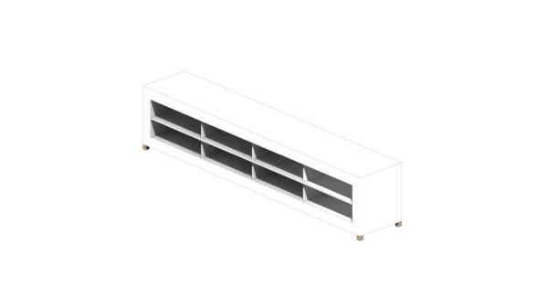 Rack Branco Aberto com Pés de Madeira - Image 4