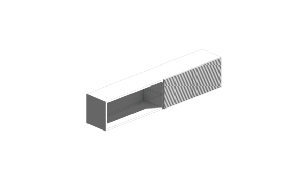 Rack Branco com Duas Portas Ripadas e Prateleira de Vidro - Image 2