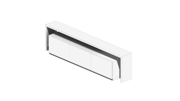 Rack Branco com Três Portas e Bancada - Image 3