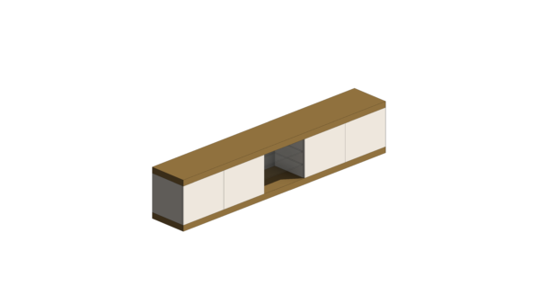 Rack de Madeira e Branco com Prateleiras de Vidro - Image 2