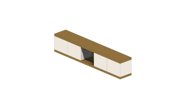 Rack de Madeira e Branco com Prateleiras de Vidro - Image 4