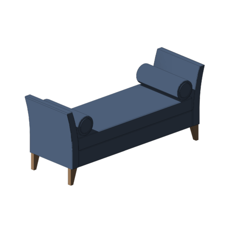 Recamier Azul com Almofadas