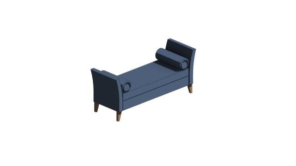 Recamier Azul com Almofadas - Image 3