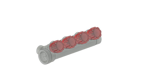 Distribuidor com Registro 3/4" - 4 saídas 1/2 "- Pex Monocamada (COL/R) - Image 4