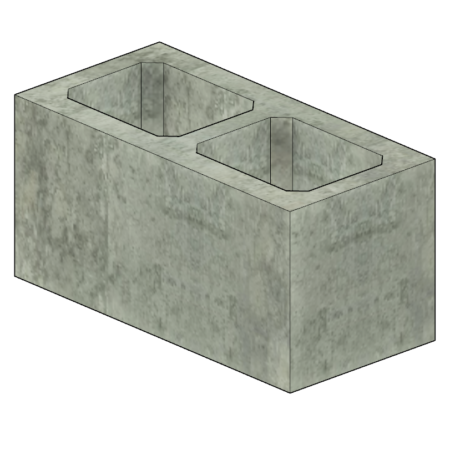 Bloco 19x19x39 - B19 - Blocos de Concreto de Vedação e Estrutural