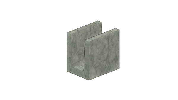 Meia Canaleta 14x19x14 - Canaletas de Concreto Estruturais - Image 2