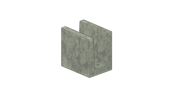 Meia Canaleta 14x19x14 - Canaletas de Concreto Estruturais - Image 3