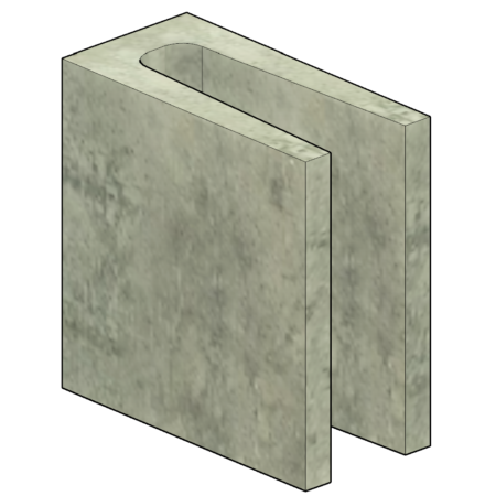 Meia Canaleta 9x19x19 - Canaletas de Concreto Estruturais
