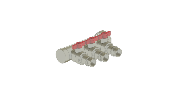 Distribuidor Fechado com Registro Integrado 20 / 20 / 20 mm - Pex Monocamada (DT/DR)