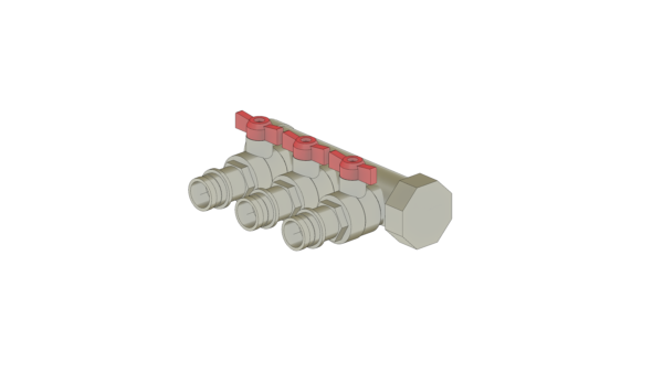 Distribuidor Fechado com Registro Integrado 20 / 20 / 20 mm - Pex Monocamada (DT/DR) - Image 4