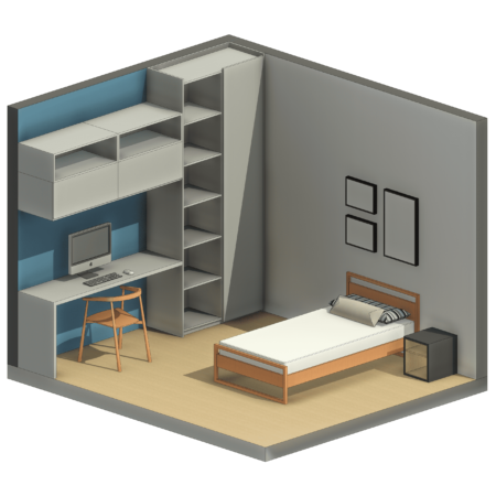 Quarto Infantil com mesa de estudos