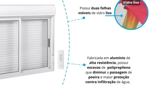 Janela de Correr com Persiana Integrada - 2 Folhas móveis - Linha Class (CM) - Image 10
