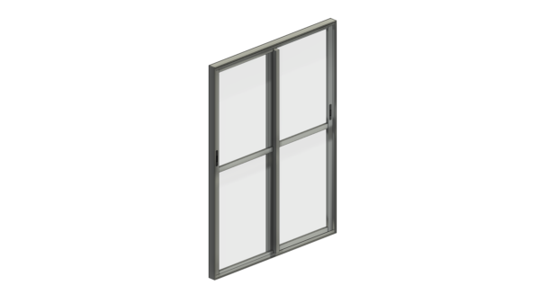 Porta de Correr - 2 Folhas móveis em vidro - CM- Linha Premium