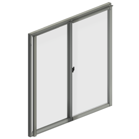 Janela de Correr - 2 Folhas em Vidro - Linha Tecno Master Pro