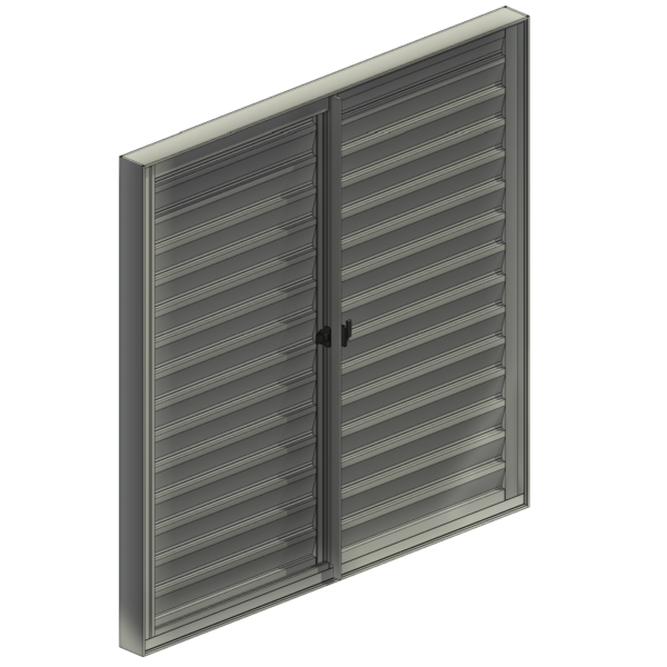 Janela Veneziana - 3 Folhas - Linha Tecno Master