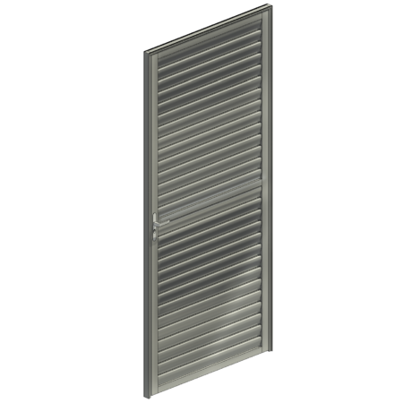 Porta de Giro - 1 Folha com Veneziana - Linha Techno