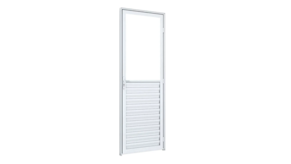 Porta de Giro - 1 Folha com Veneziana e Vidro - Linha Techno Pro - Image 7