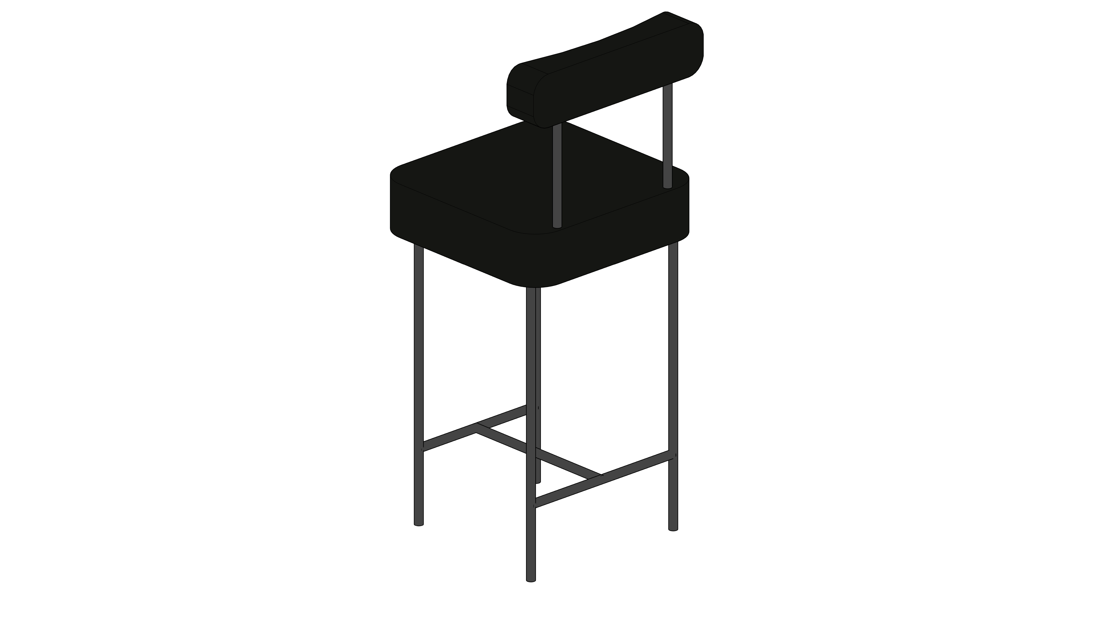 Banqueta Alta Estofada - Image 4