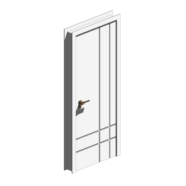 Porta De Abrir Com Friso Inferior