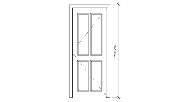 Porta De Abrir Com Boiserie Quadruplo 1 Folha - Image 8