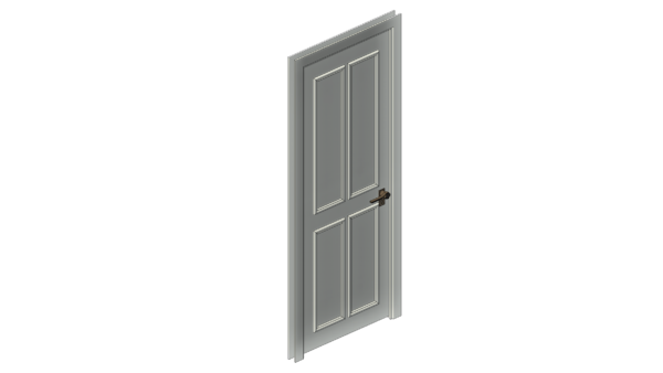 Porta De Abrir Com Boiserie Quadruplo 1 Folha - Image 2